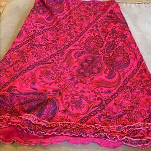 Vibrant Pink and Purple Paisley Skirt